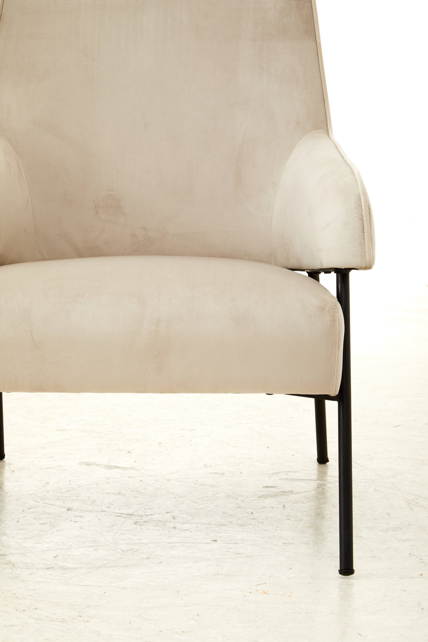Henia Cream Velvet Chair