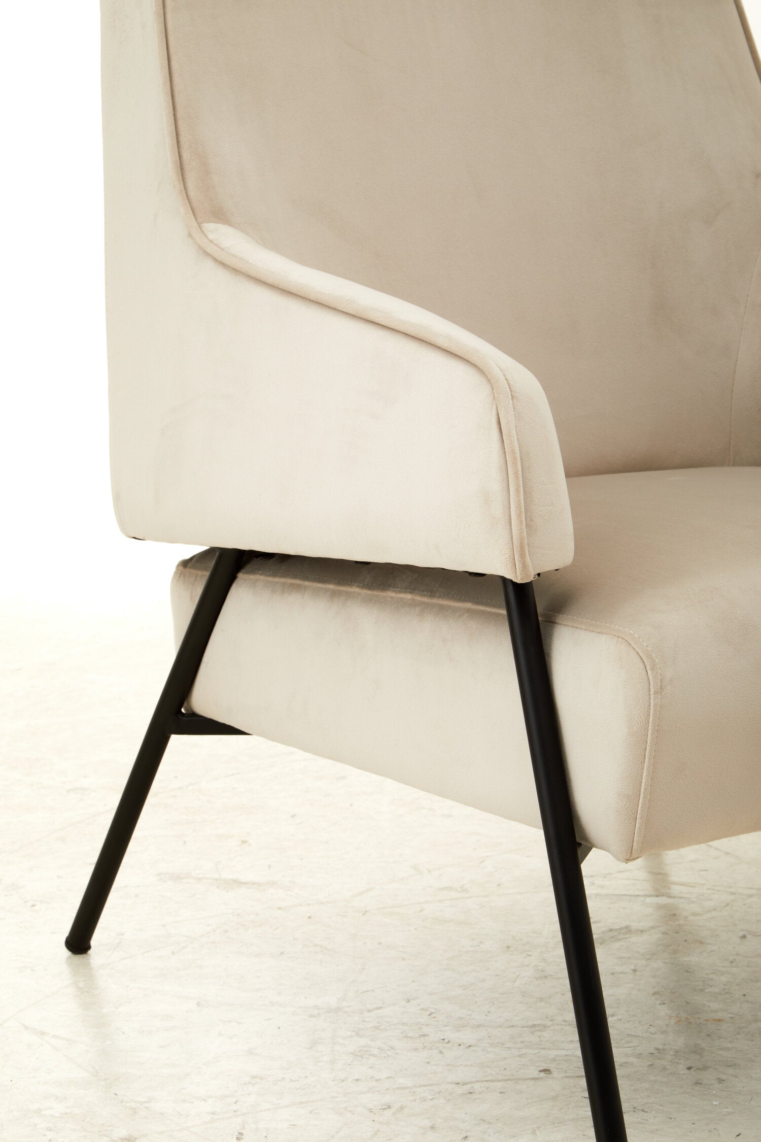 Henia Cream Velvet Chair