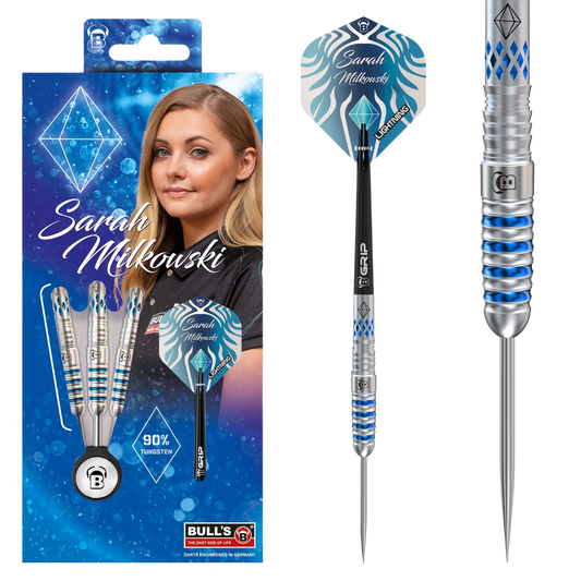 Bull's Sarah Milkowski Steel Darts 90% Tungsten