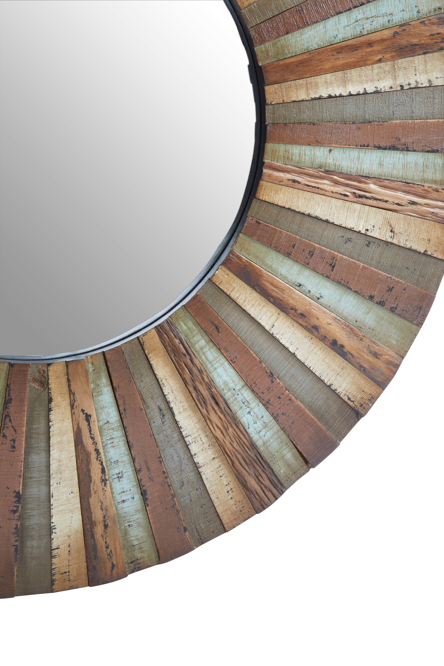 Eternal Wooden Round Wall Mirror