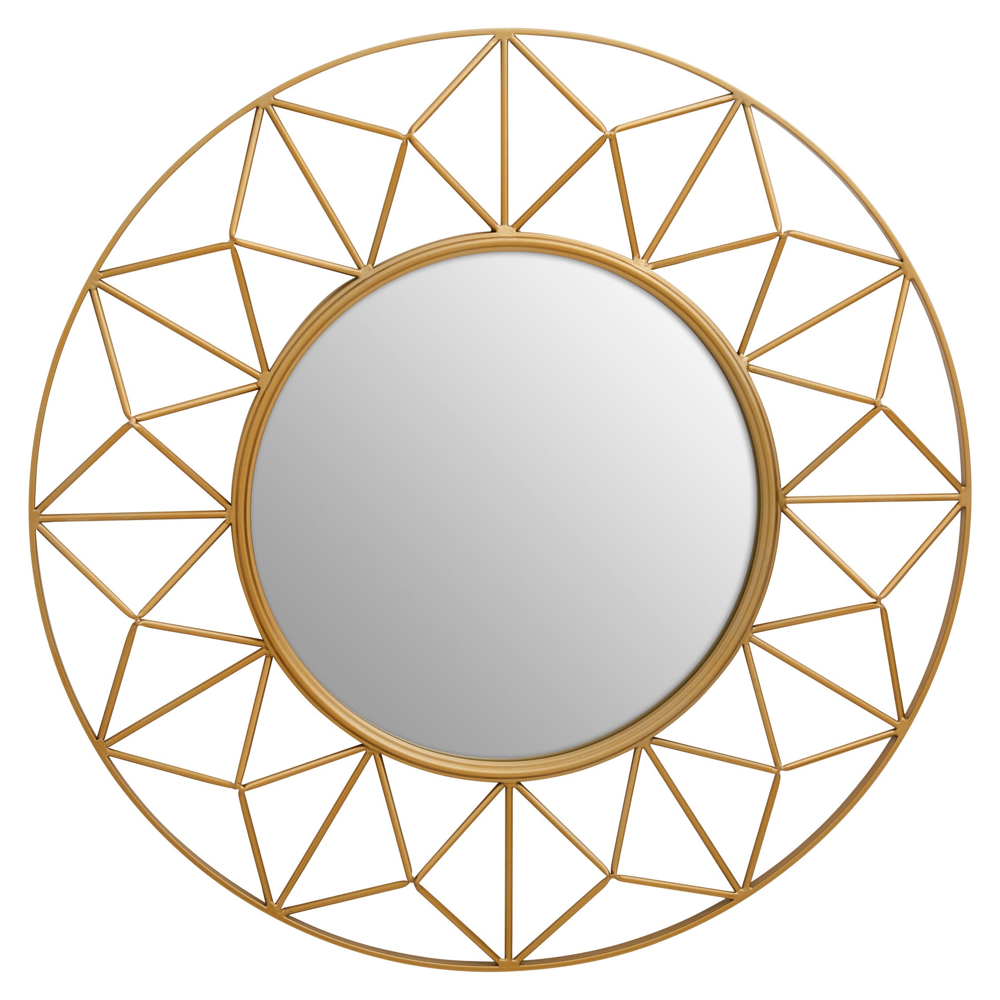 Matera 3D Round Gold Wall Mirror
