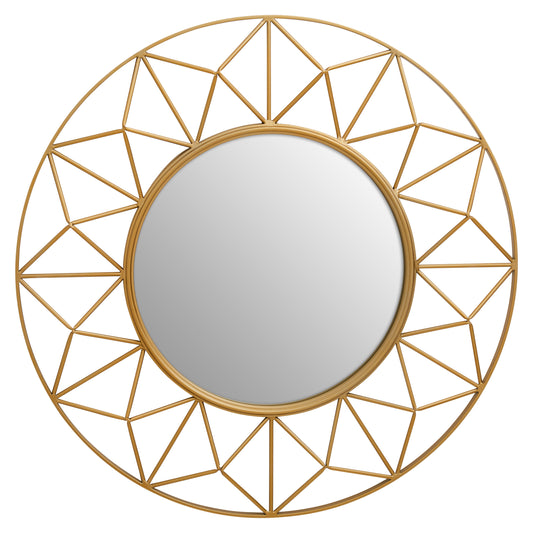 Matera 3D Round Gold Wall Mirror
