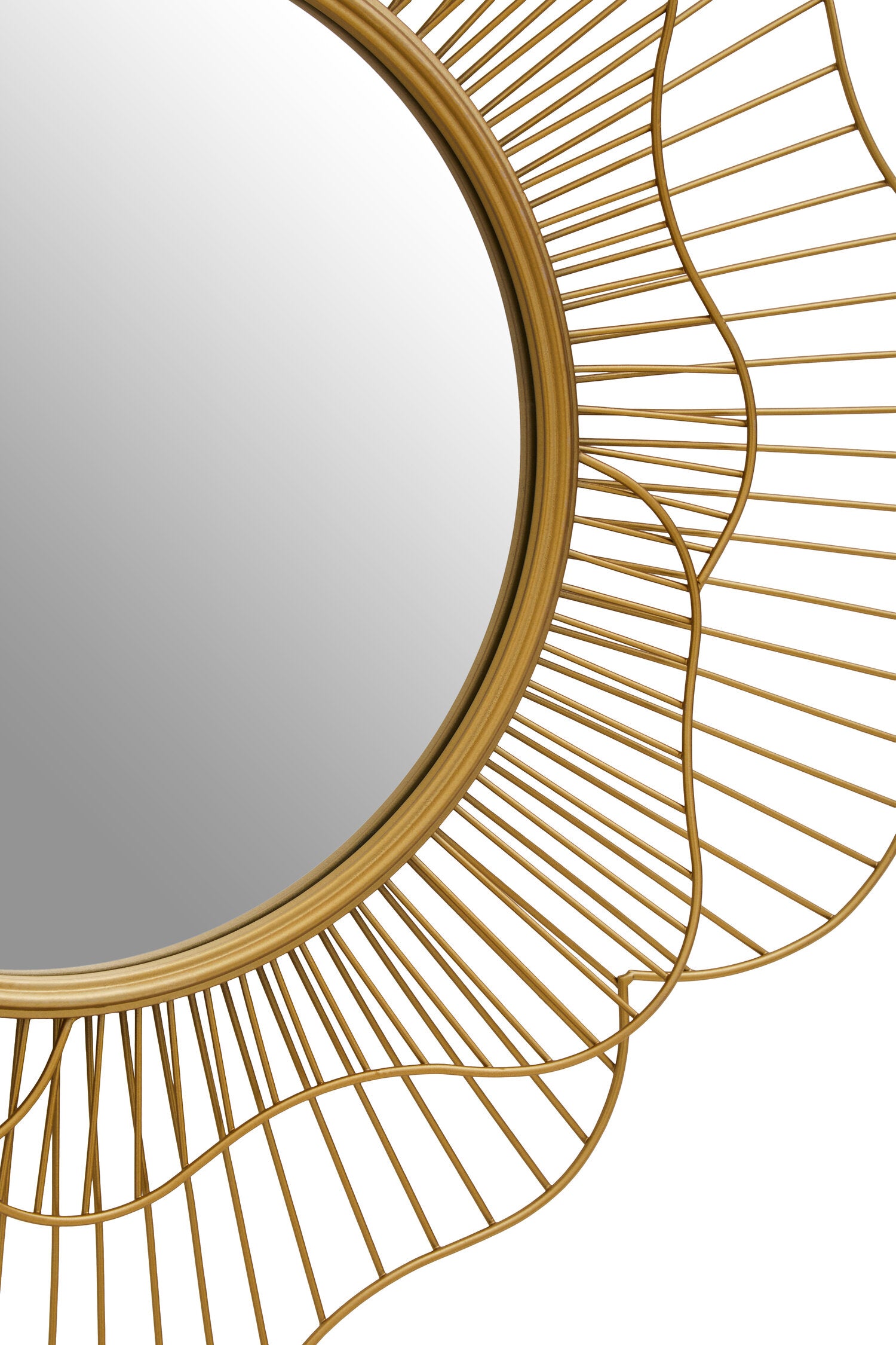 Matera Gold Flower Wall Mirror