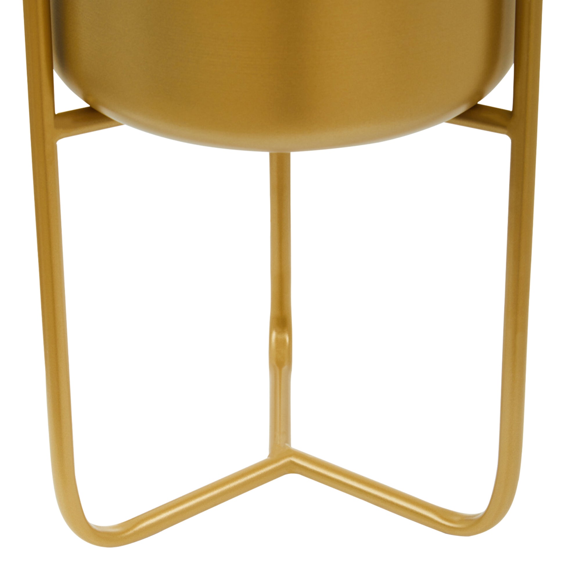 Avento Small Gold Finish Floor Planter