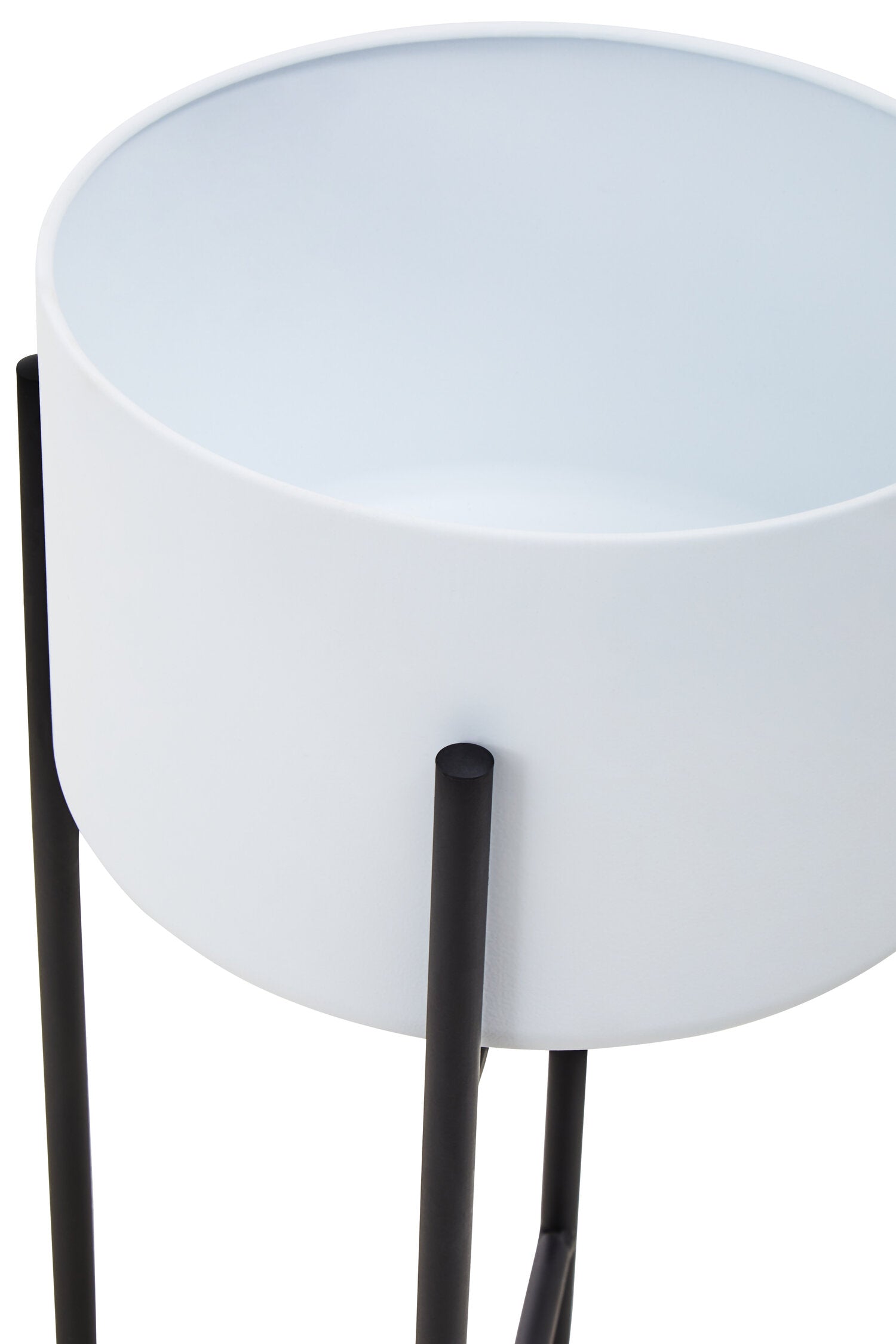Trosa Large White And Black Floor Standing Planter