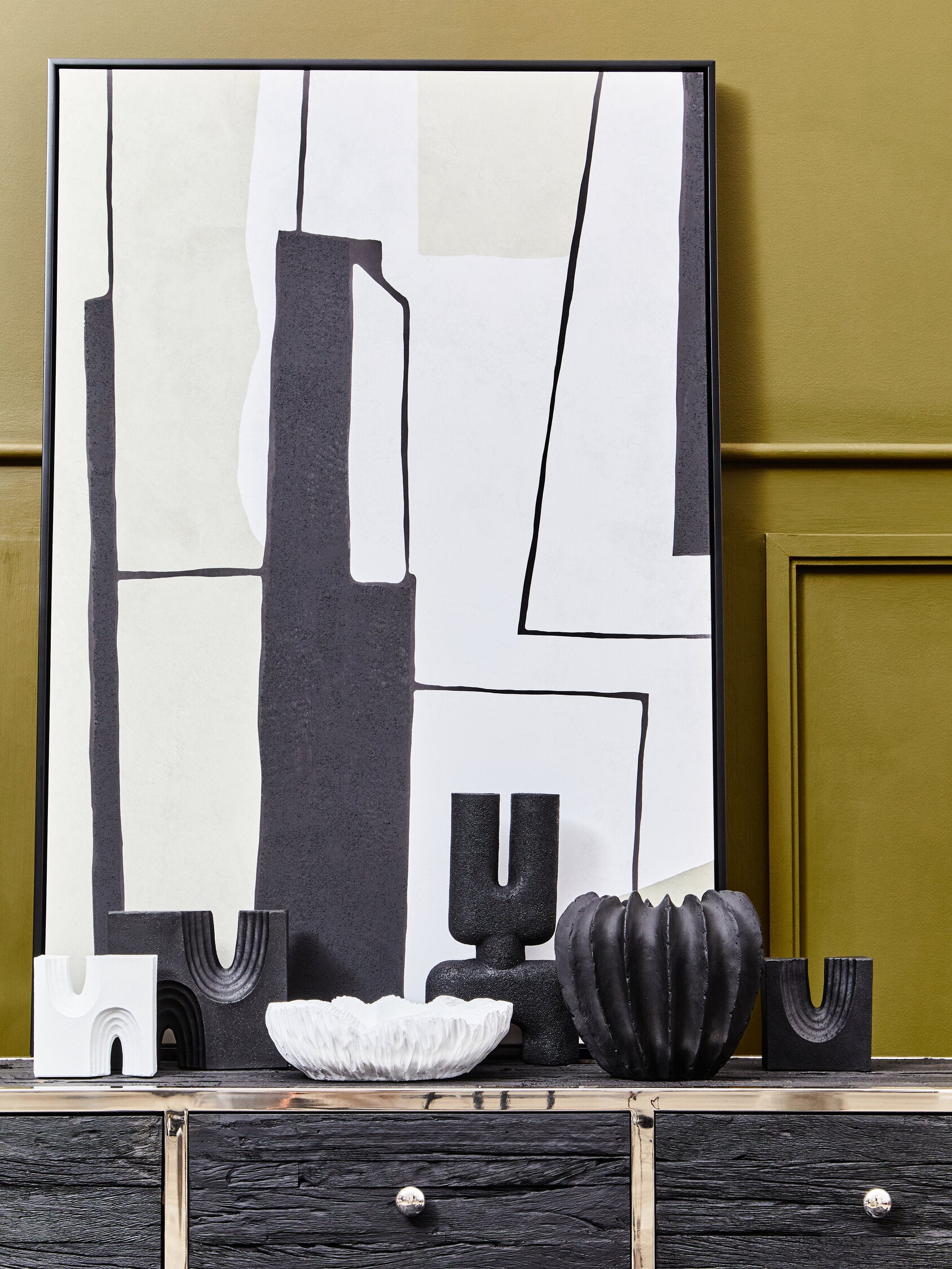 Broc Black Textured Vase