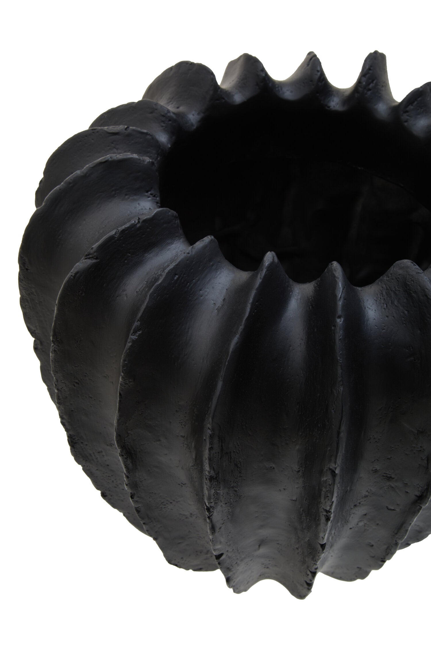 Broc Black Textured Vase