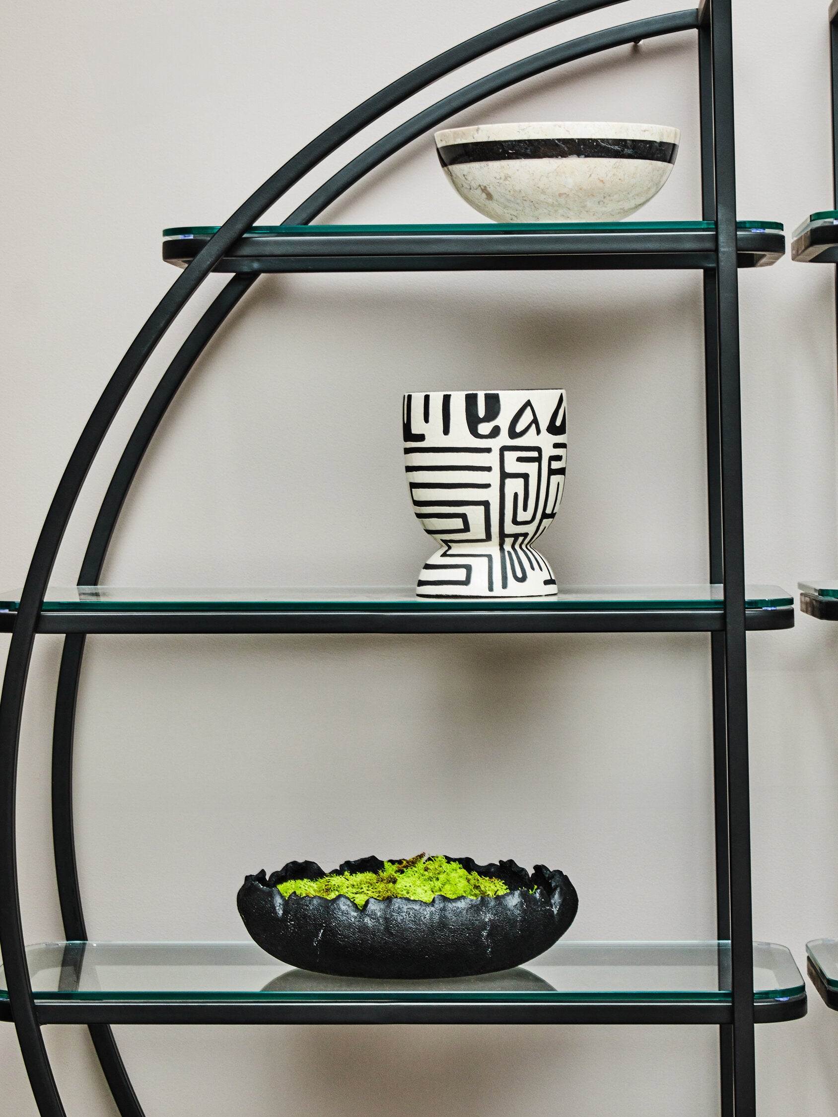 Broc Black Textured Bowl