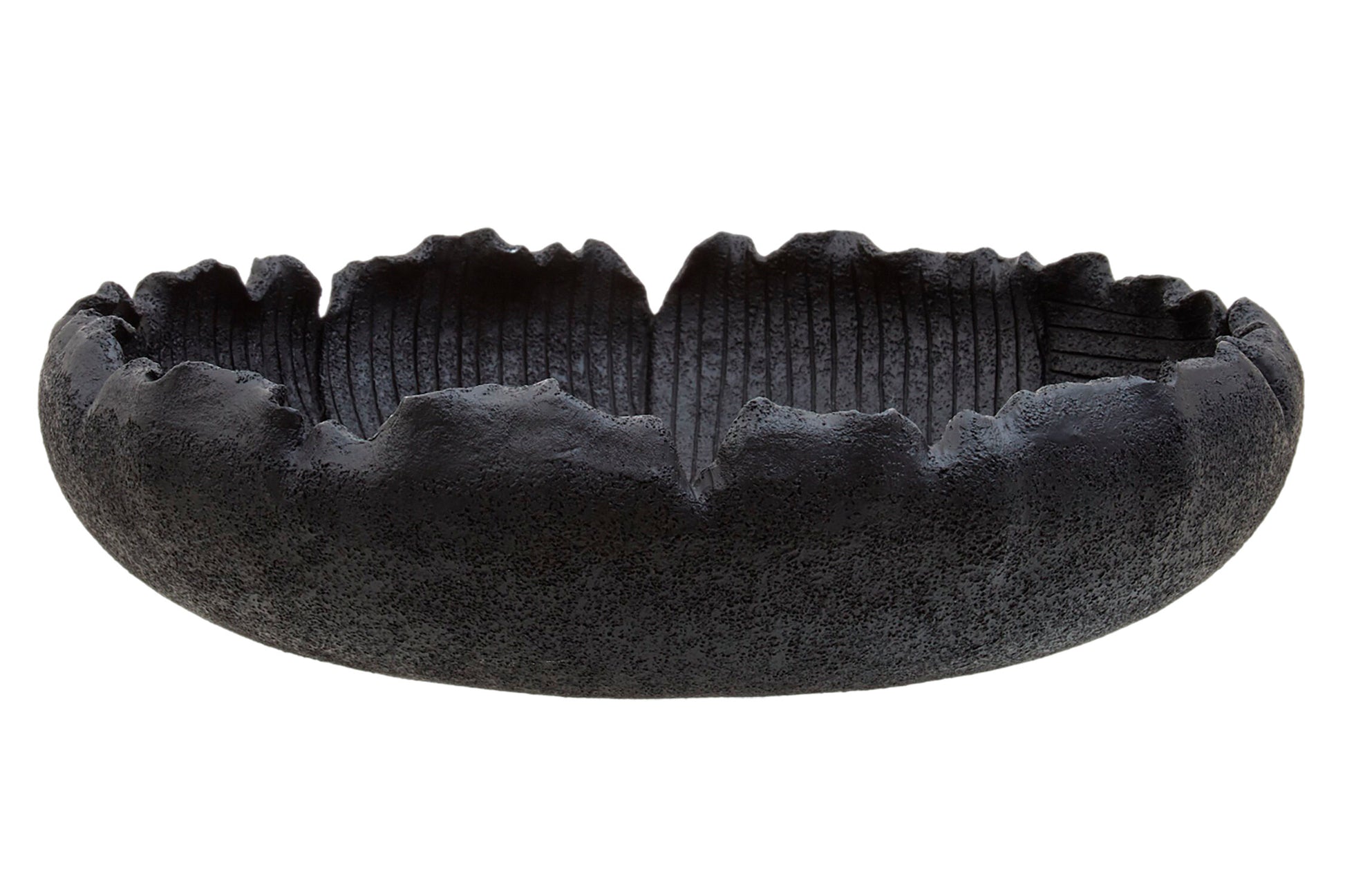 Broc Black Textured Bowl