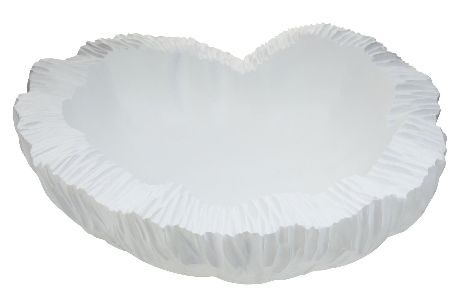 Broc Curved Textured White Bowl