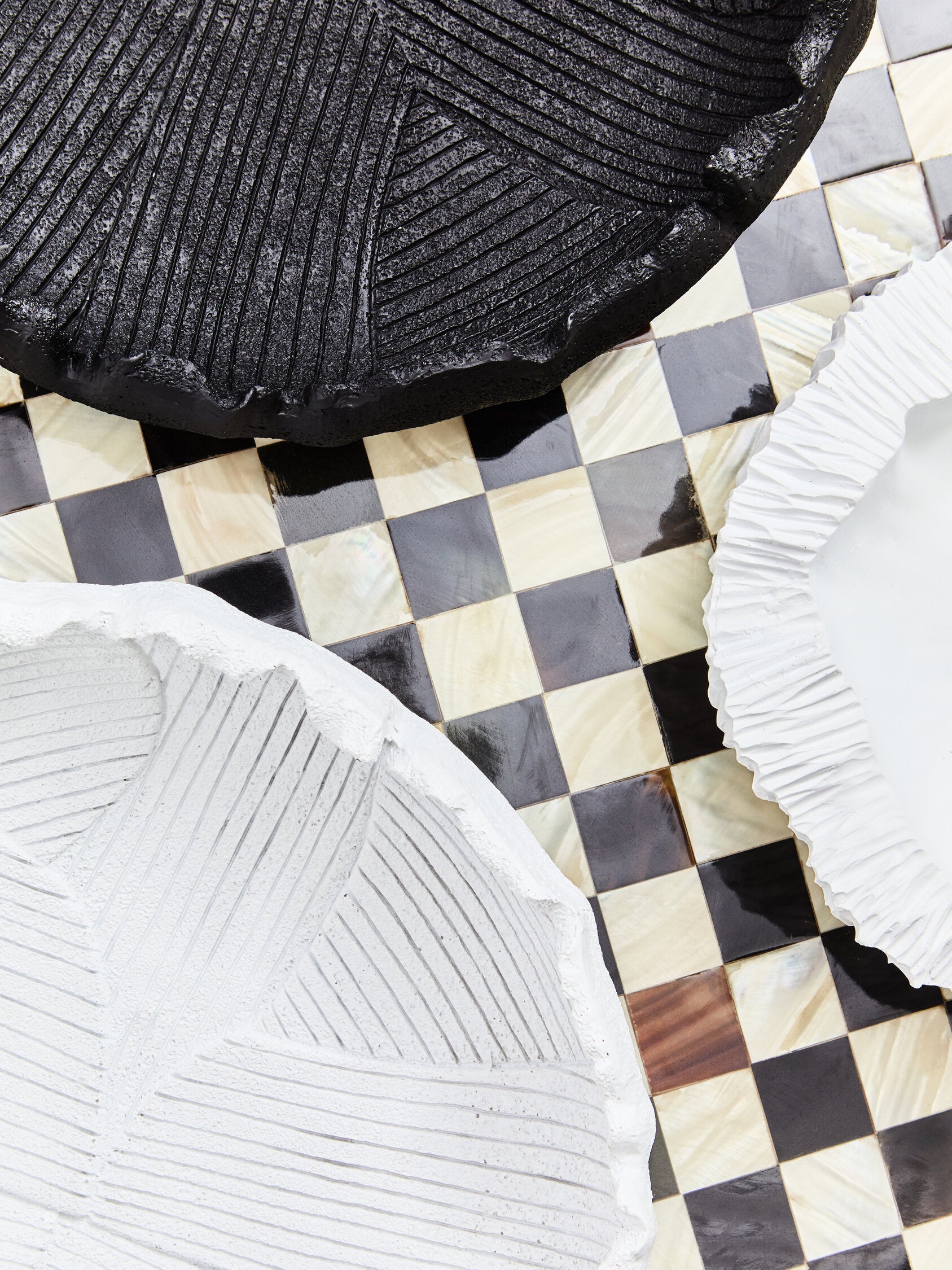 Broc Curved Textured White Bowl