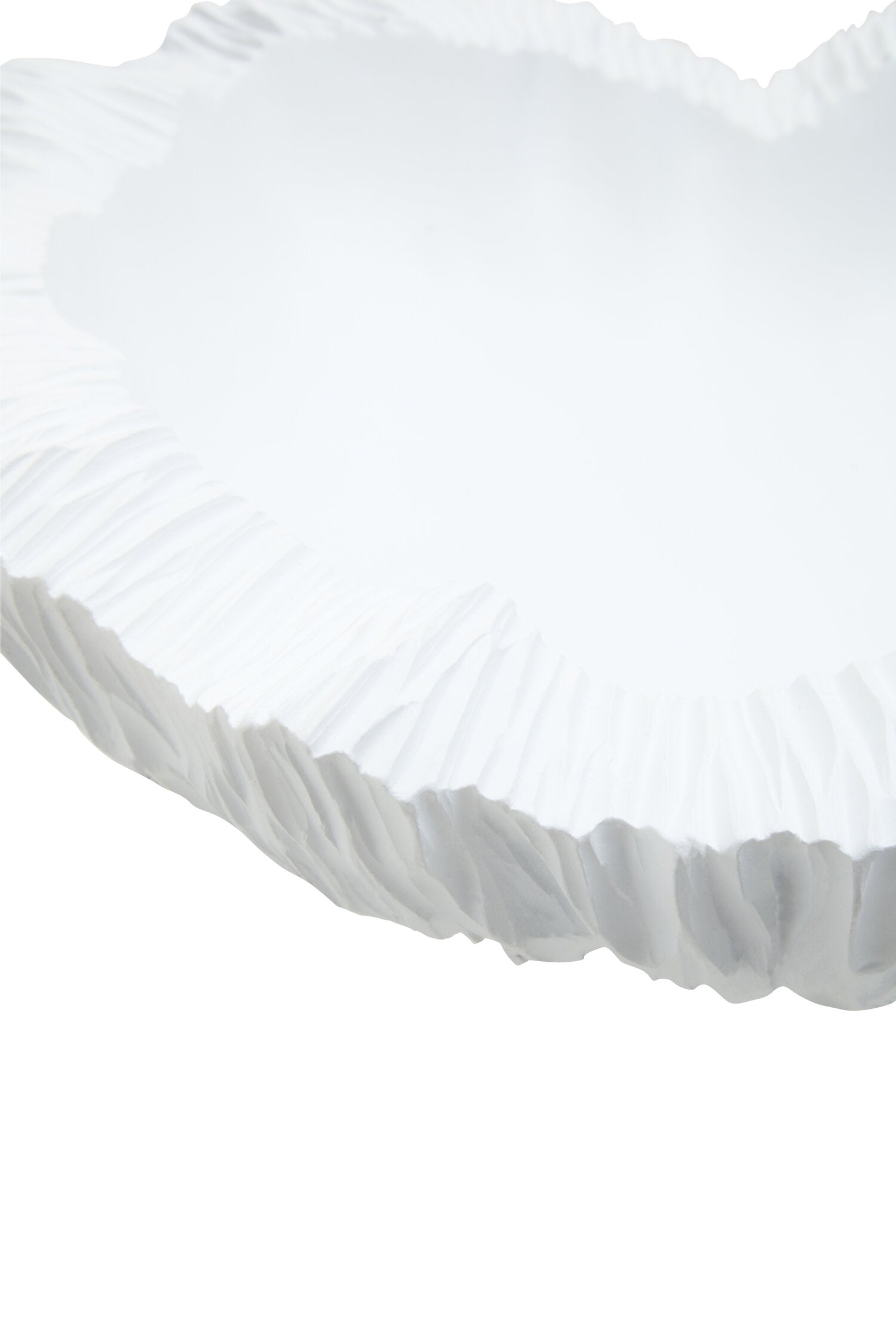 Broc Curved Textured White Bowl