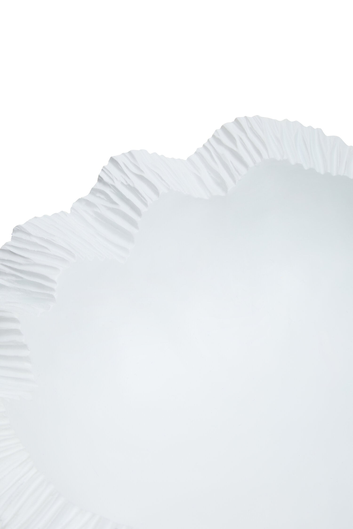 Broc Curved Textured White Bowl