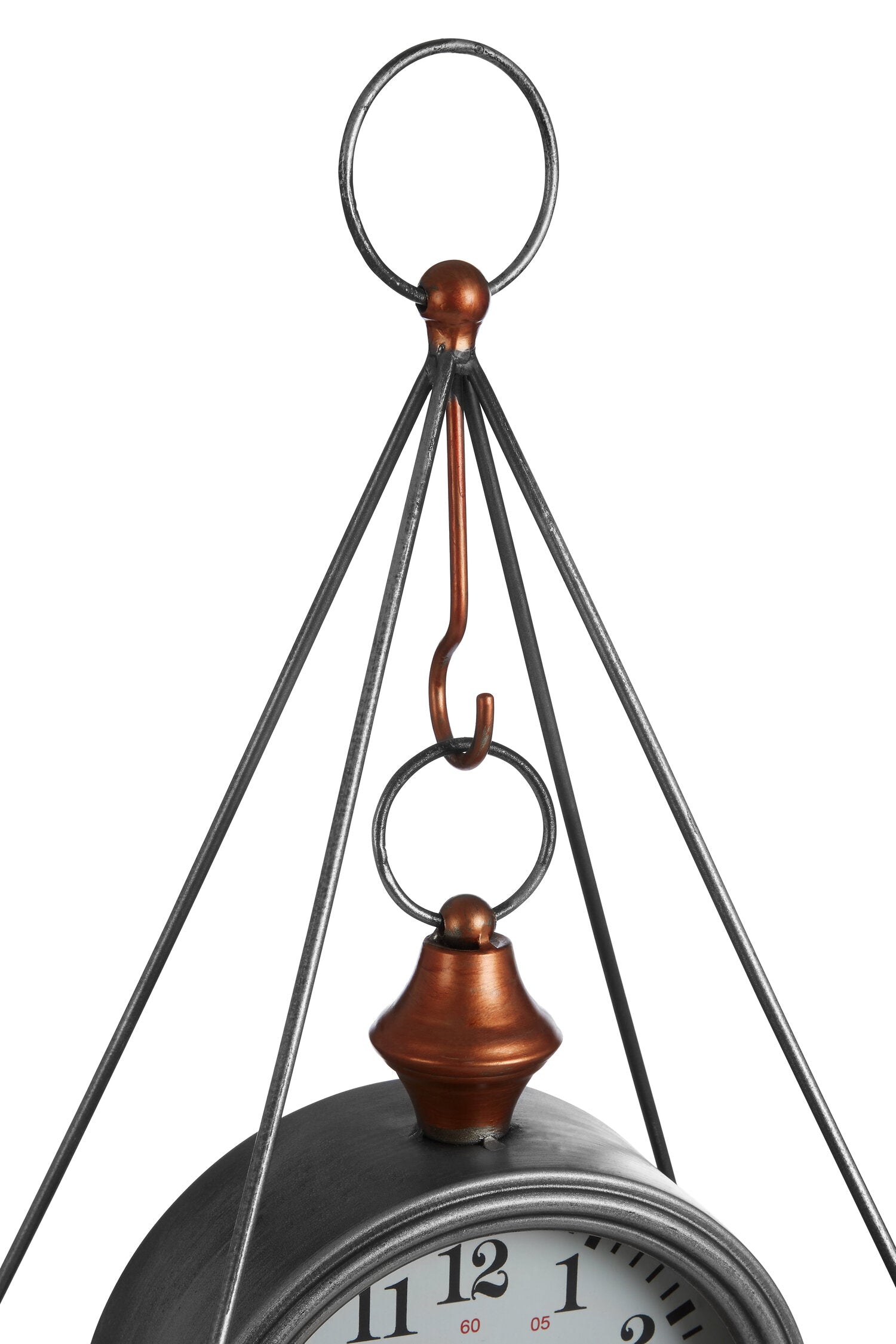 Hayden Antique Silver Finish Table Clock