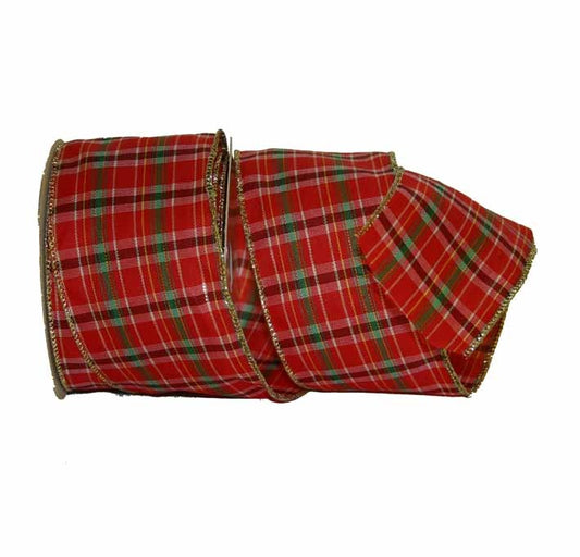 Wired Tartan Ribbon (63mm)