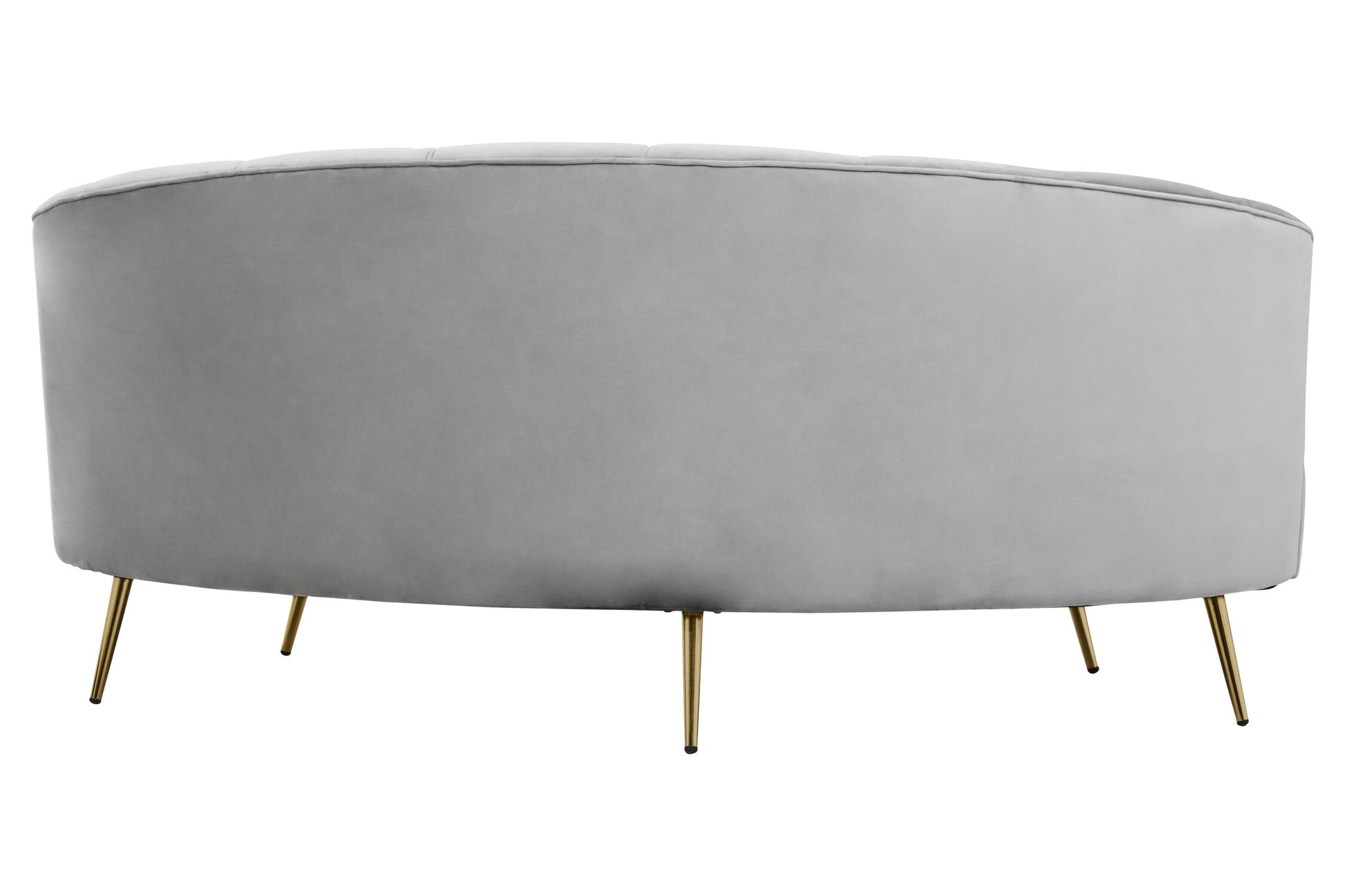 Hasna Three Seat Grey Velvet Sofa