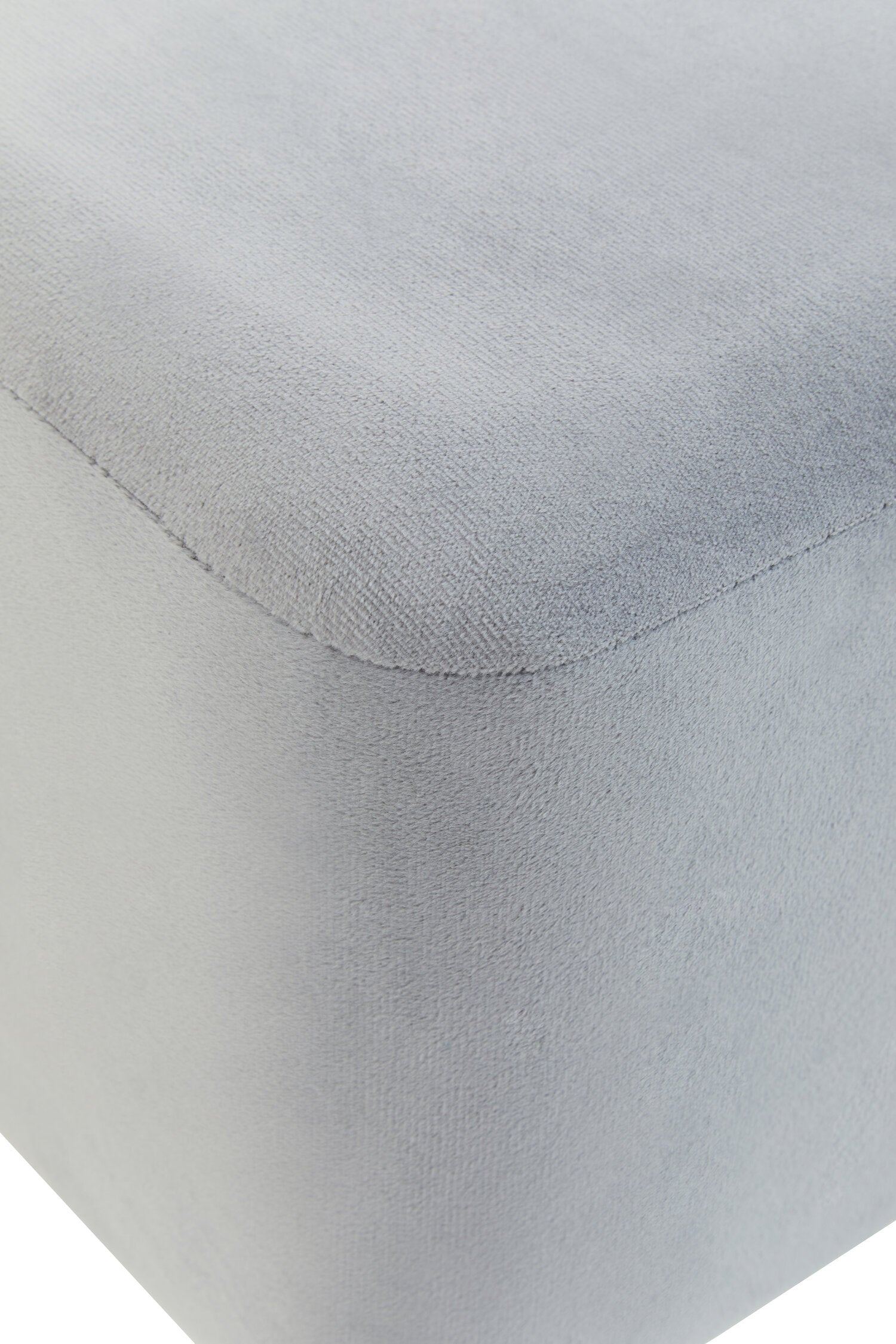 Hayes Square Grey Velvet Stool