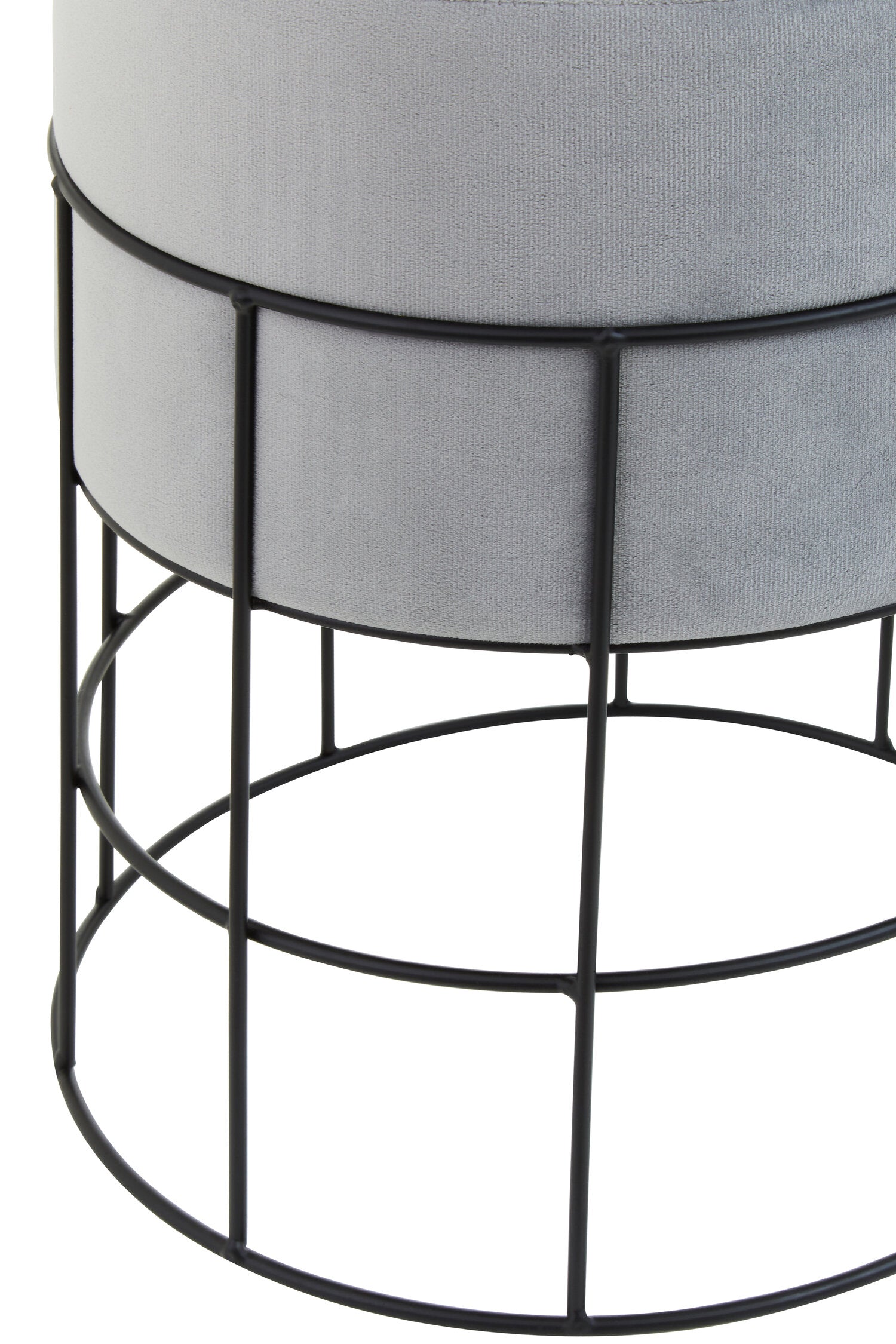 Hayes Cage Frame Velvet Stool