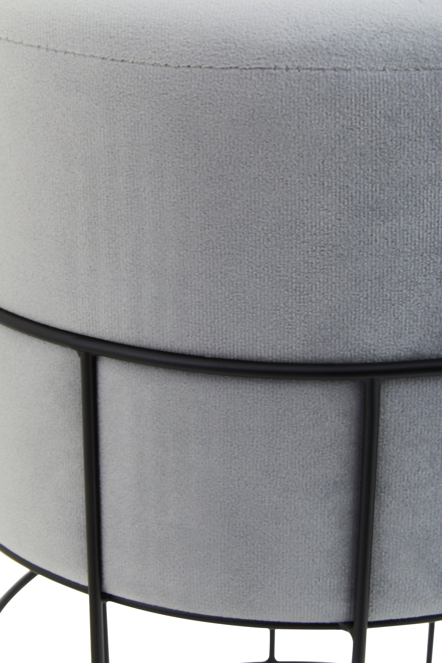 Hayes Cage Frame Velvet Stool