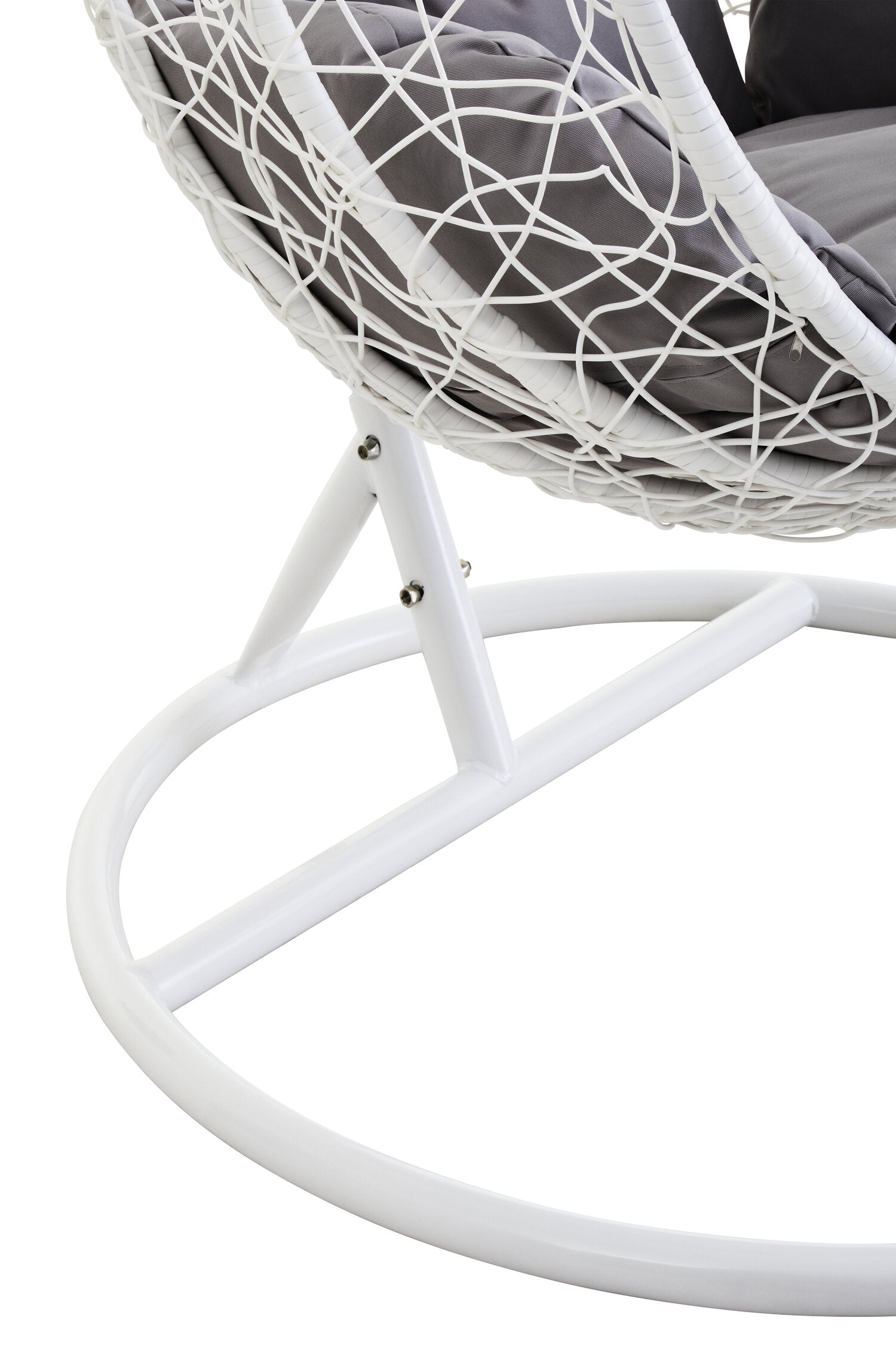 Goa White Rattan Effect Hanging Chair