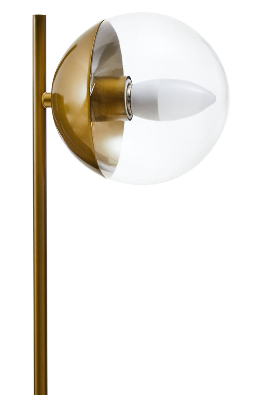 Revive Small Gold Finish Metal Table Lamp with Black Marble Base