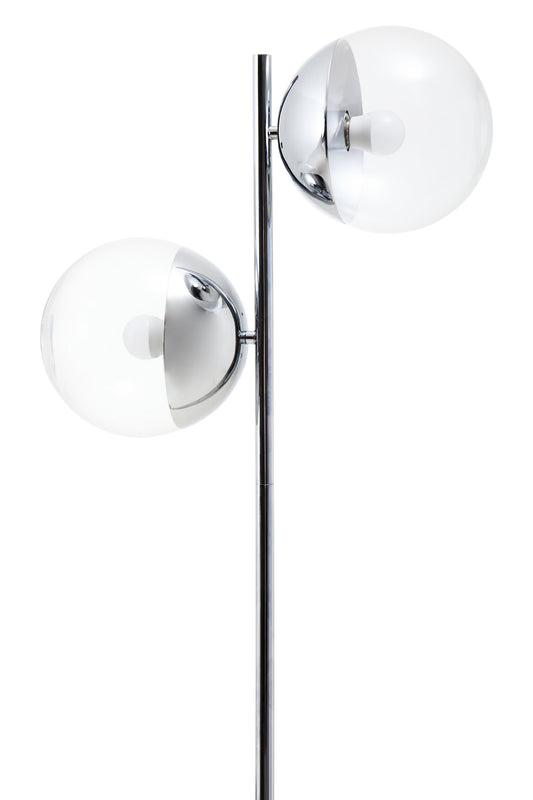 Revive Silver Finish Metal Floor Lamp