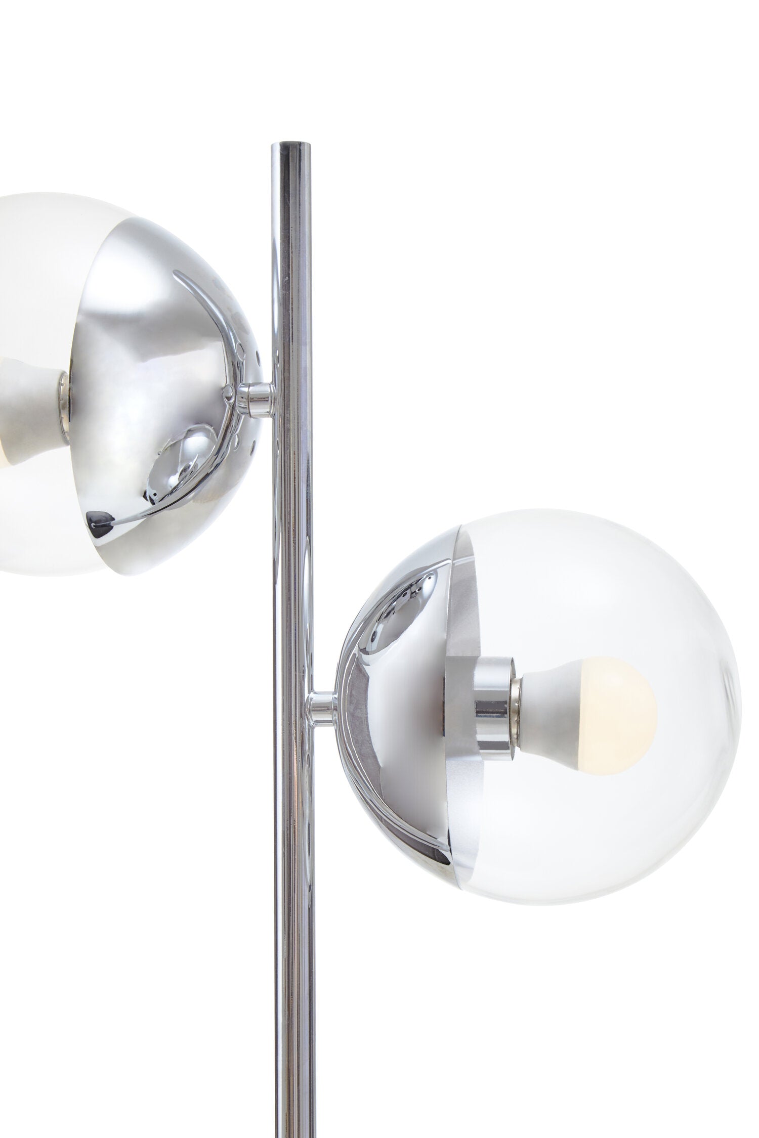 Revive Two Light Silver and Black Marble Table Lamp