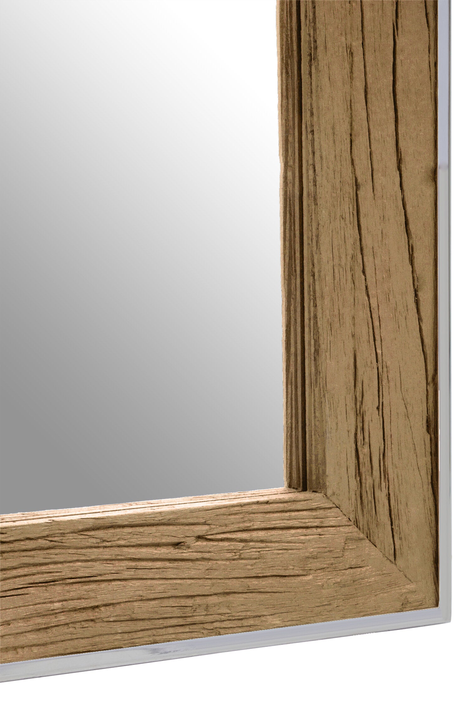 Kerala Natural Wood Rectangular Wall Mirror