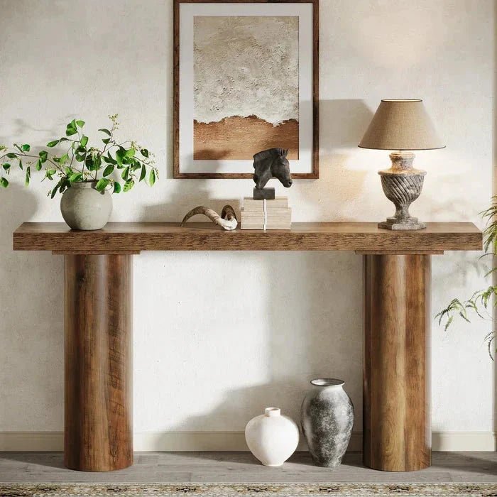 160cm Console Table, Long Rustic Sofa Table Bar Table | Luxury Home Accessories | Heulog Glow