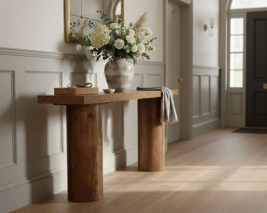 160cm Console Table, Long Rustic Sofa Table Bar Table | Luxury Home Accessories | Heulog Glow