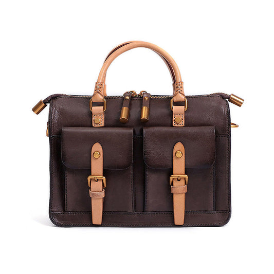 Retro Top Layer Cowhide Shoulder Messenger Bag