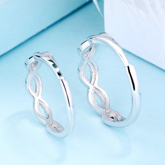 Sansheng III 925 Sterling Silver Couple Ring Japan And South Korea Simple Trend Of Men And Women On The Ring Valentines Day Gift For Girlfriend