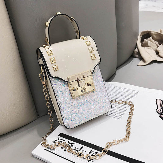 Fashion Sequined One-shoulder Phone Bag