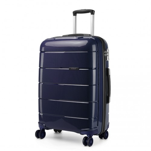 K1997L - KONO 20 INCH CABIN SIZE HARD SHELL PP SUITCASE - NAVY