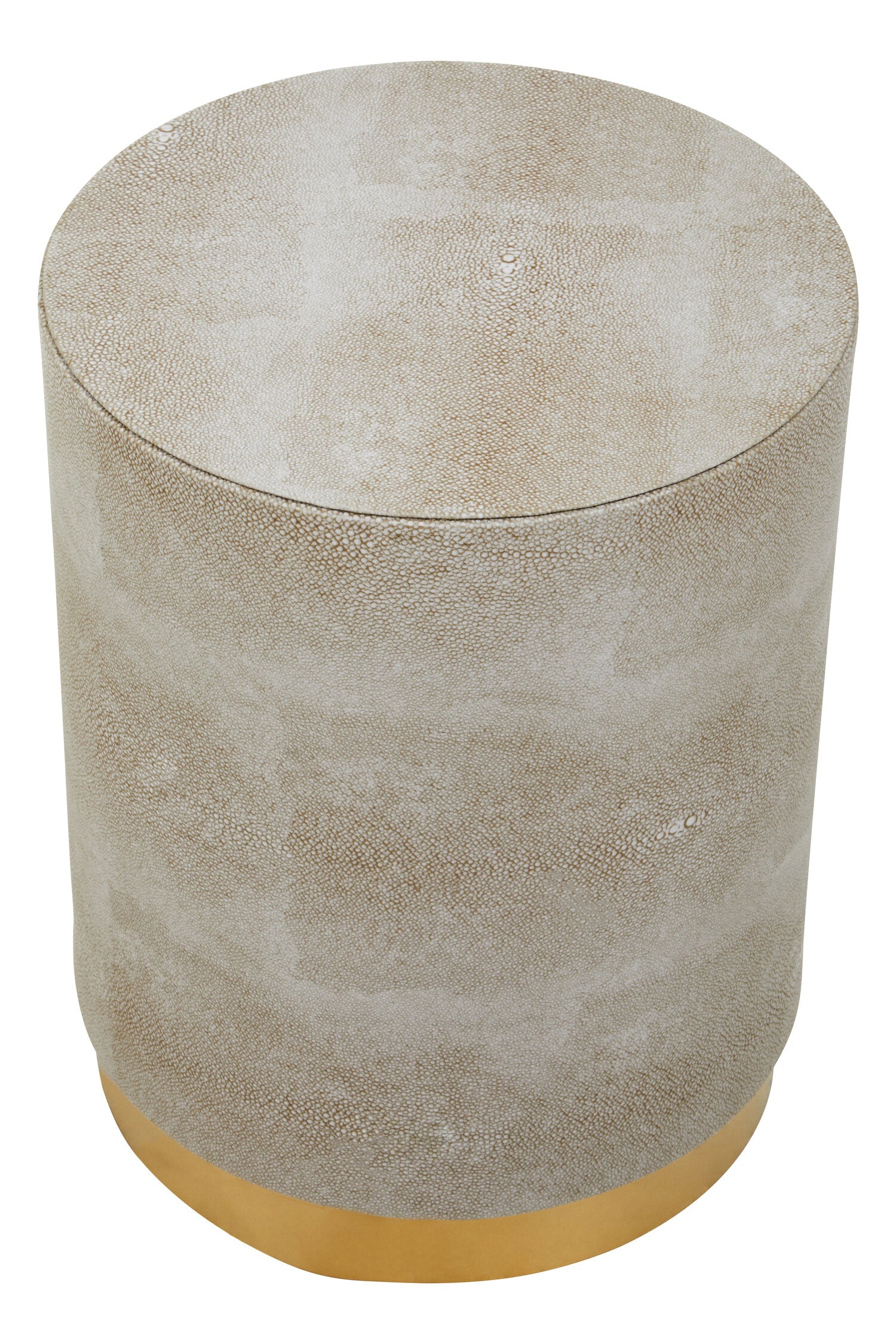 Cadio Shagreen Effect Round Stool and Side Table