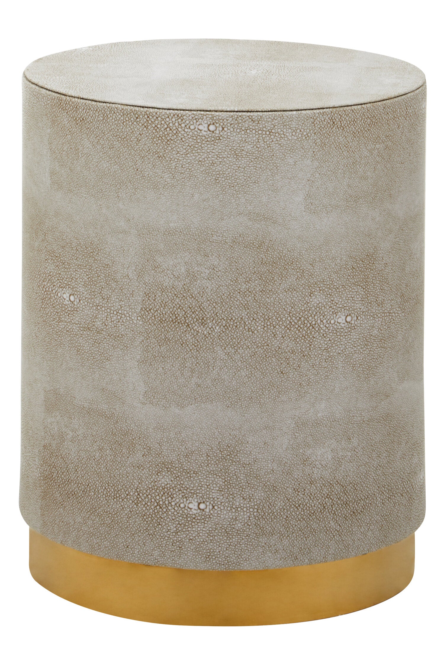 Cadio Shagreen Effect Round Stool and Side Table