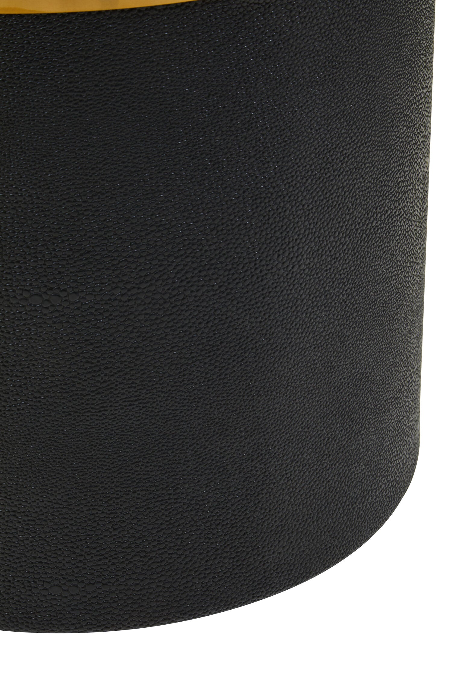 Cardoba Round Black Shagreen Effect Side Table or Stool
