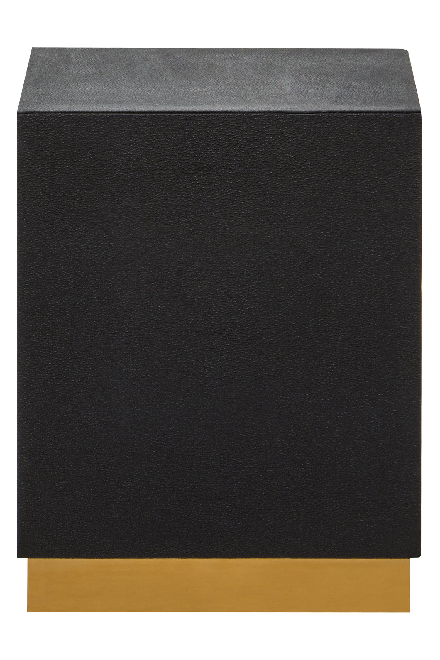 Cardoba Square Black Shagreen Effect Side Table and Stool