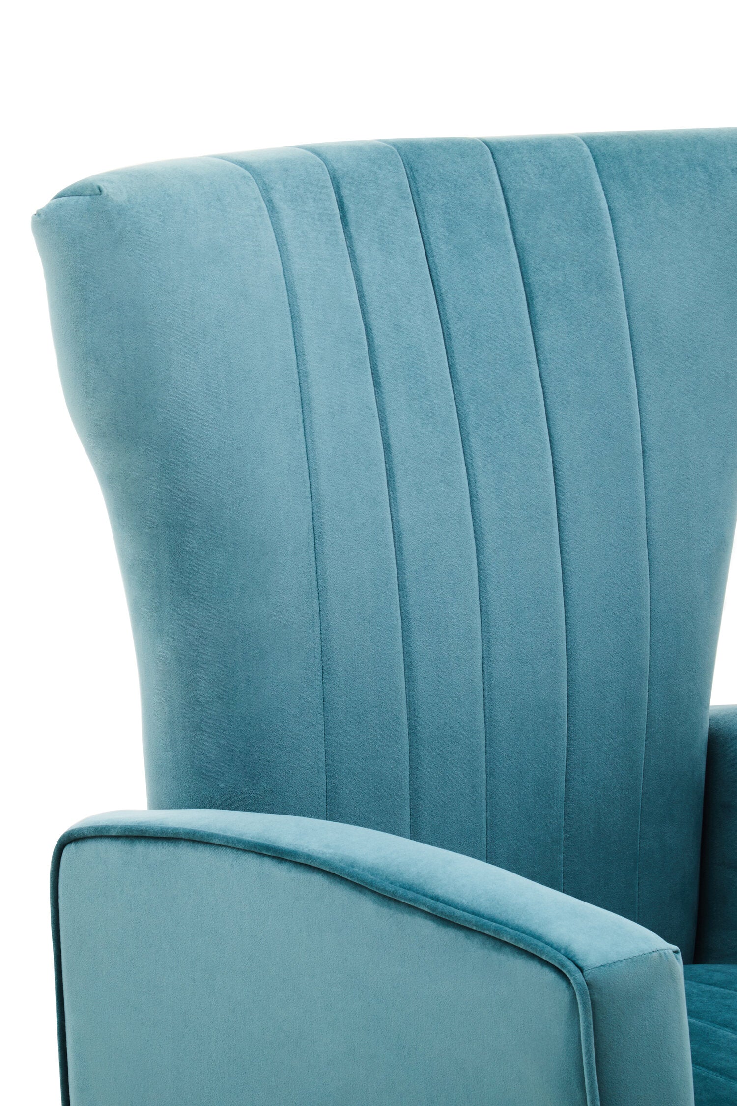 Zamora Green Velvet Accent Chair With Gold Finish Legs
