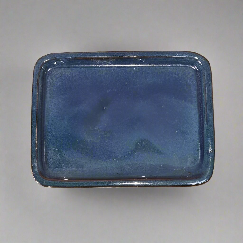 16cm Glazed Drip Tray | Rectangle | Blue | Luxury Home Accessories | Heulog Glow