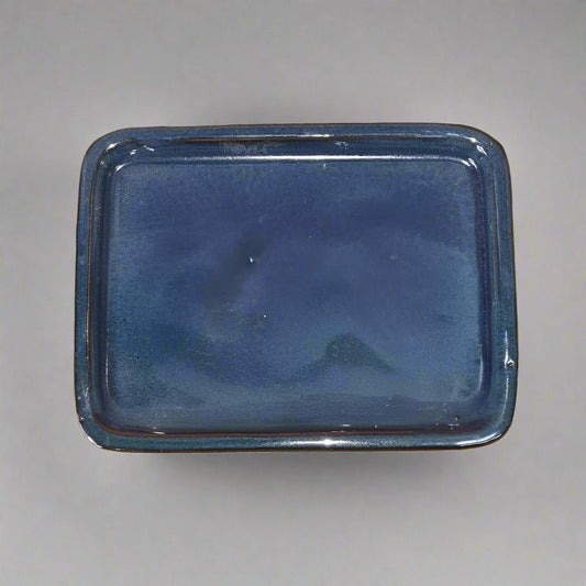 16cm Glazed Drip Tray | Rectangle | Blue | Luxury Home Accessories | Heulog Glow