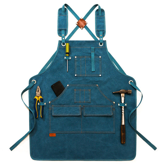 Fashion canvas apron custom logo anti-fouling thickening