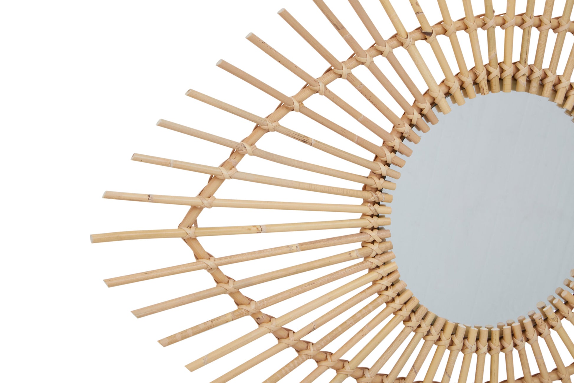 Mataram Natural Rattan Eye Shape Wall Mirror