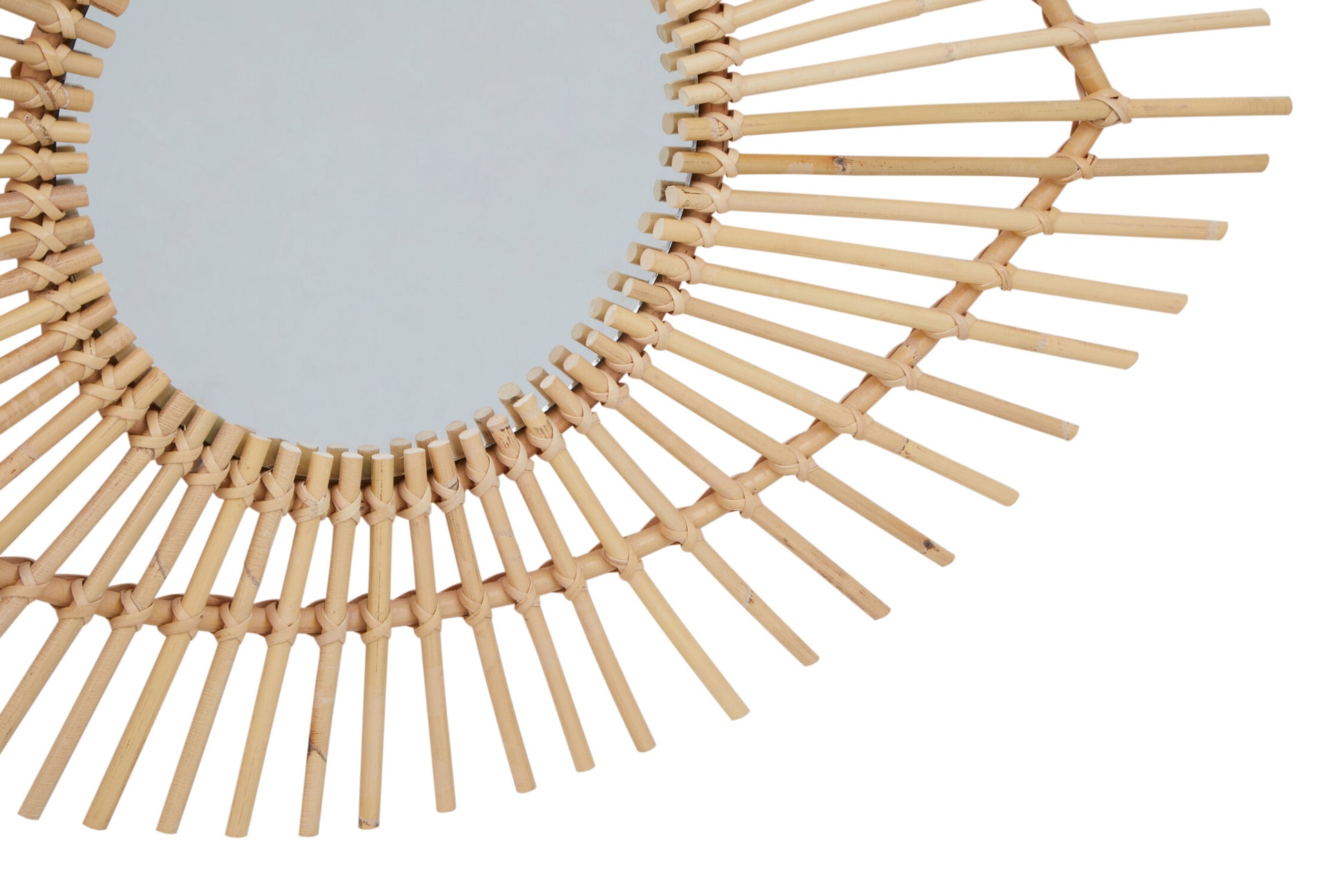 Mataram Natural Rattan Eye Shape Wall Mirror