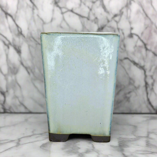 18cm Glazed Bonsai Pot | Cascade | 18cm x 24cm | Cream | Luxury Home Accessories | Heulog Glow