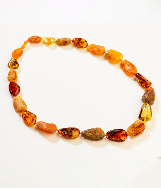 RAW OOAK Golden Amber Necklace