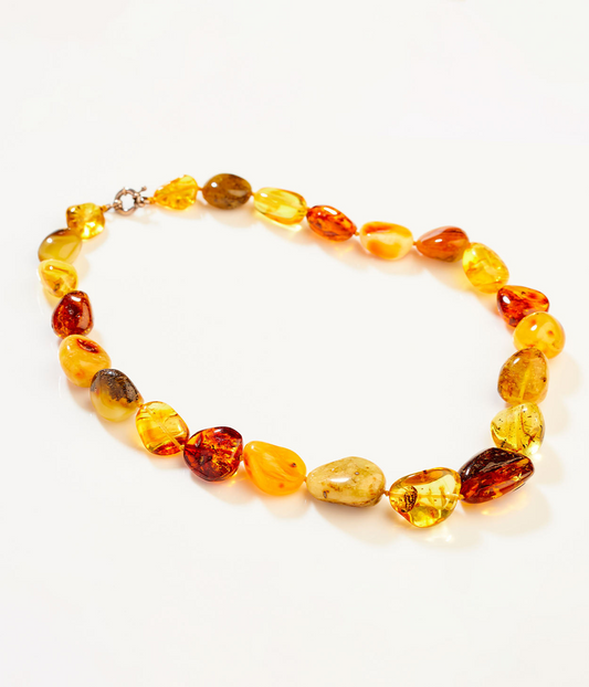 OOAK Raw Honey & Cognac Amber Necklace