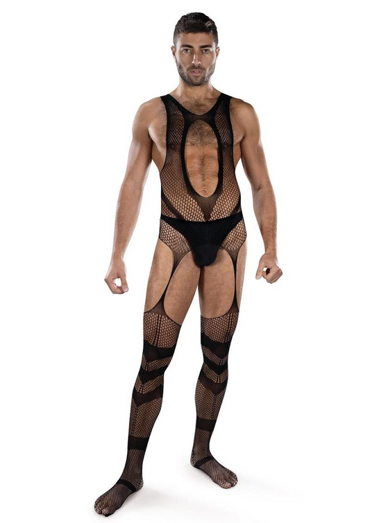WEB OF LUST FISHNET OPEN-CROTCH BODYSTOCKING-O/S
