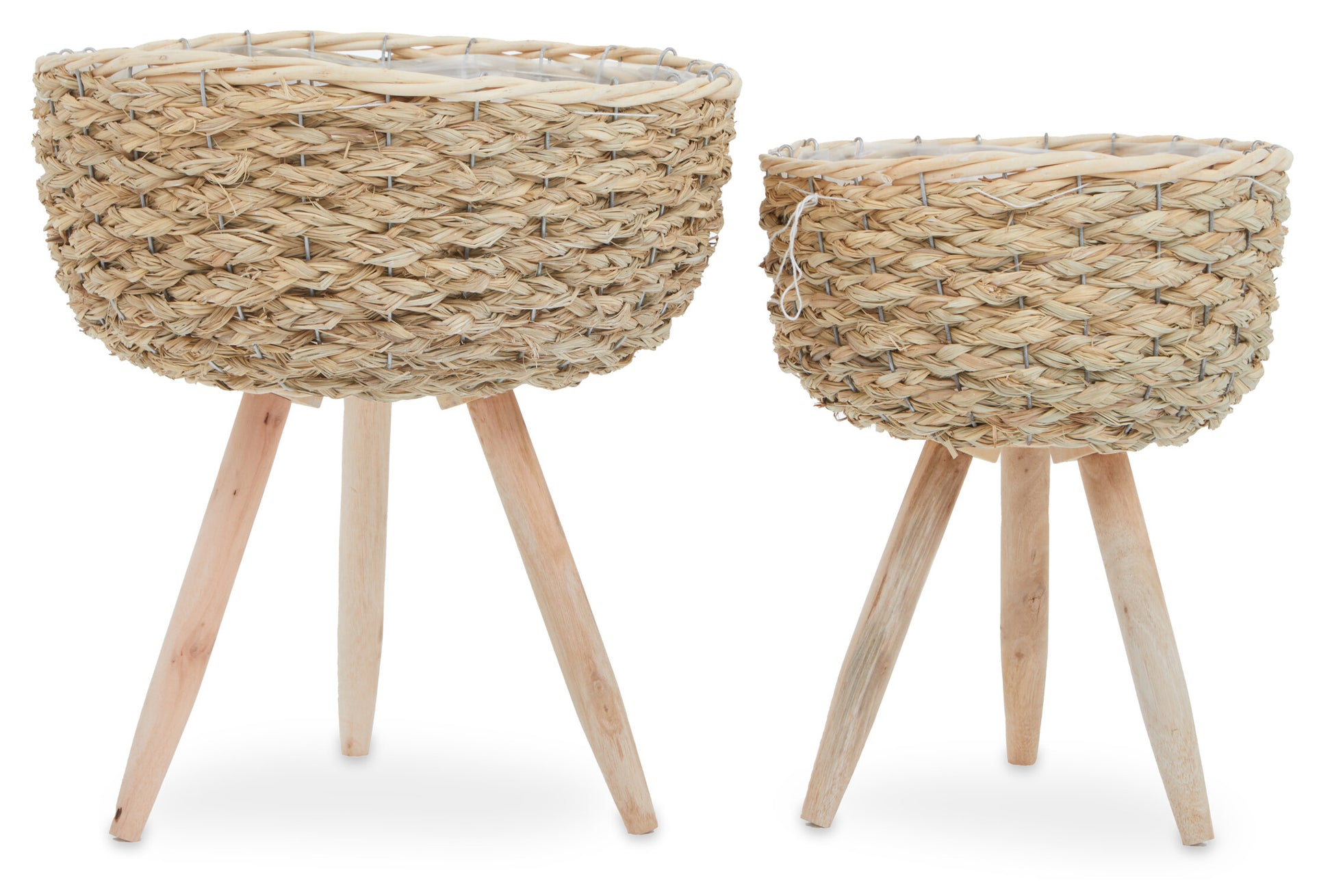 Lentigo Set Of Two Natural Planters