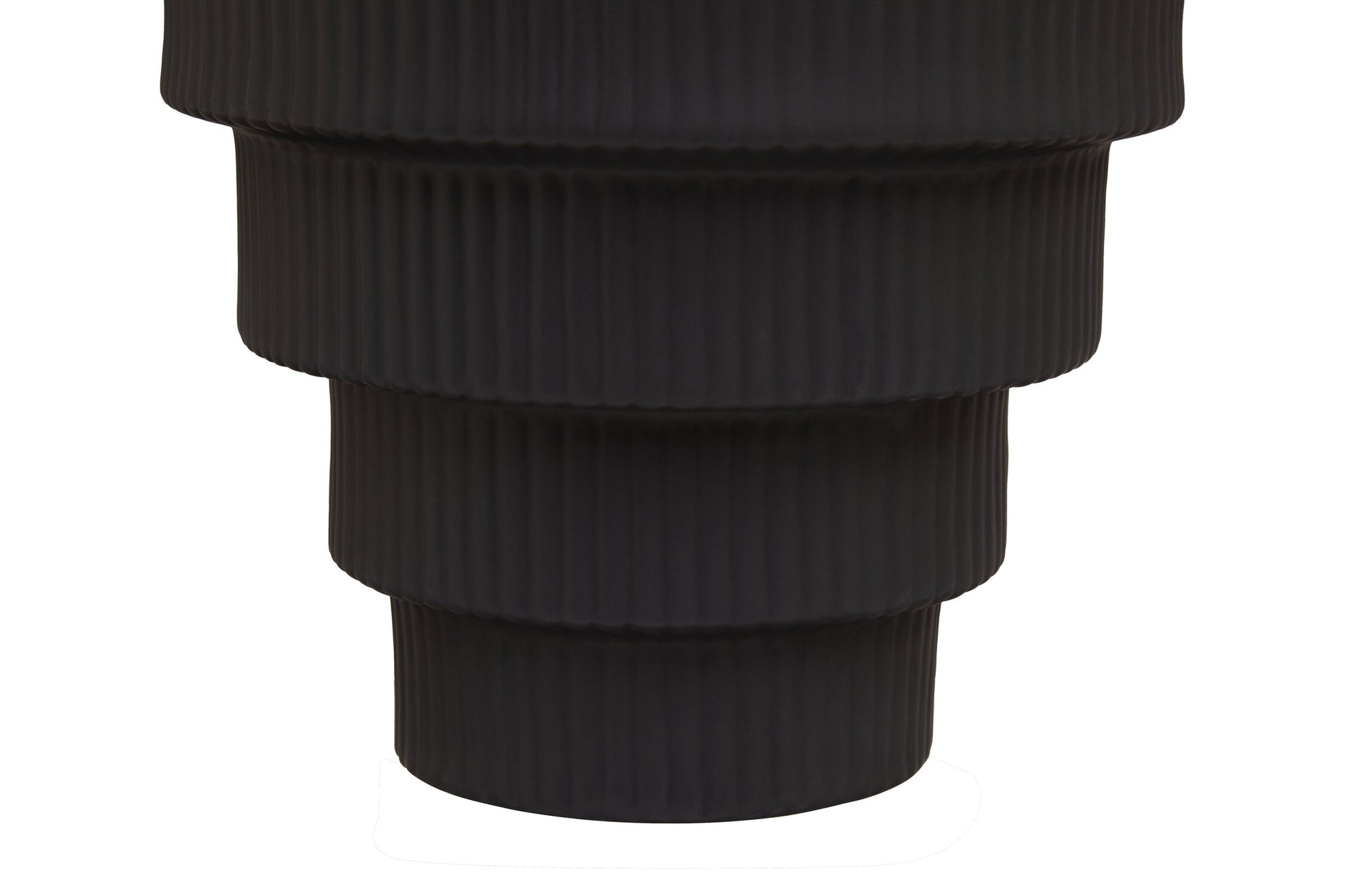 Fabia Black Large Step Design Vase